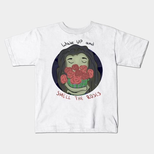 Wake up and smell the Roses Kids T-Shirt by Antiope